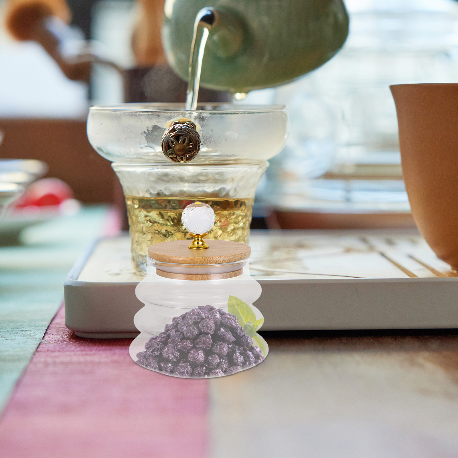 Coffee Tea Leaf And Bean - Прозрачная стеклянная банка для хранения с