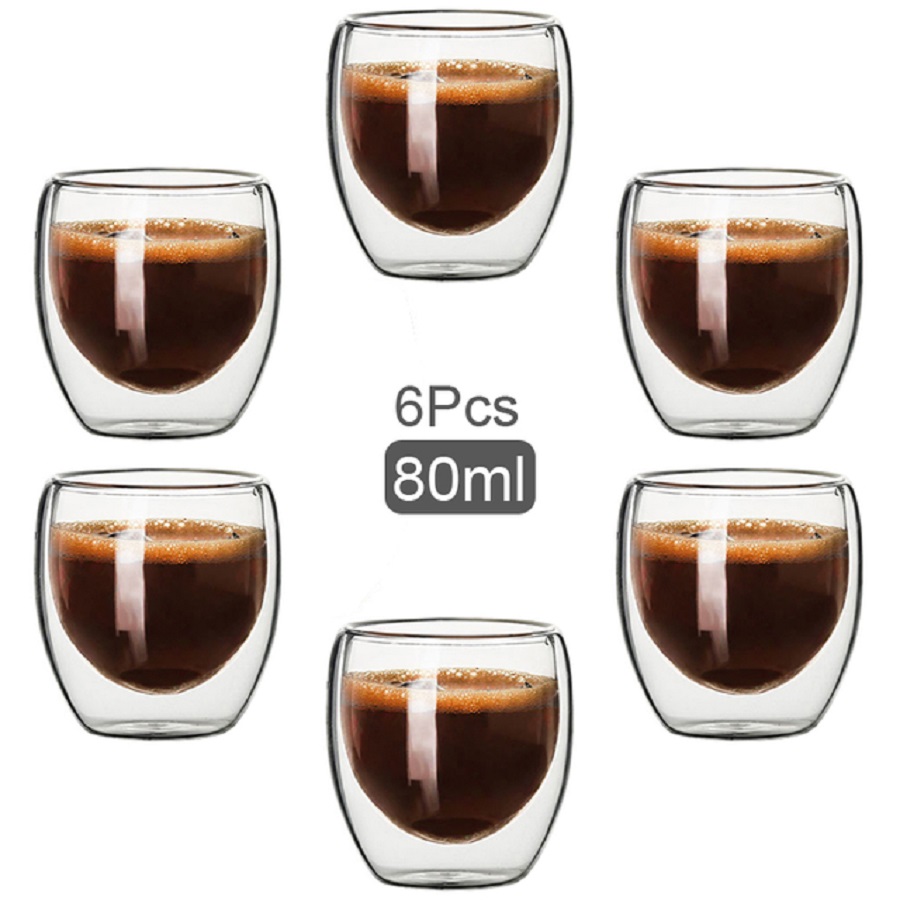 Coffee Tea Sugar Set - Стеклянные кофейные кружки с двойными стенками,