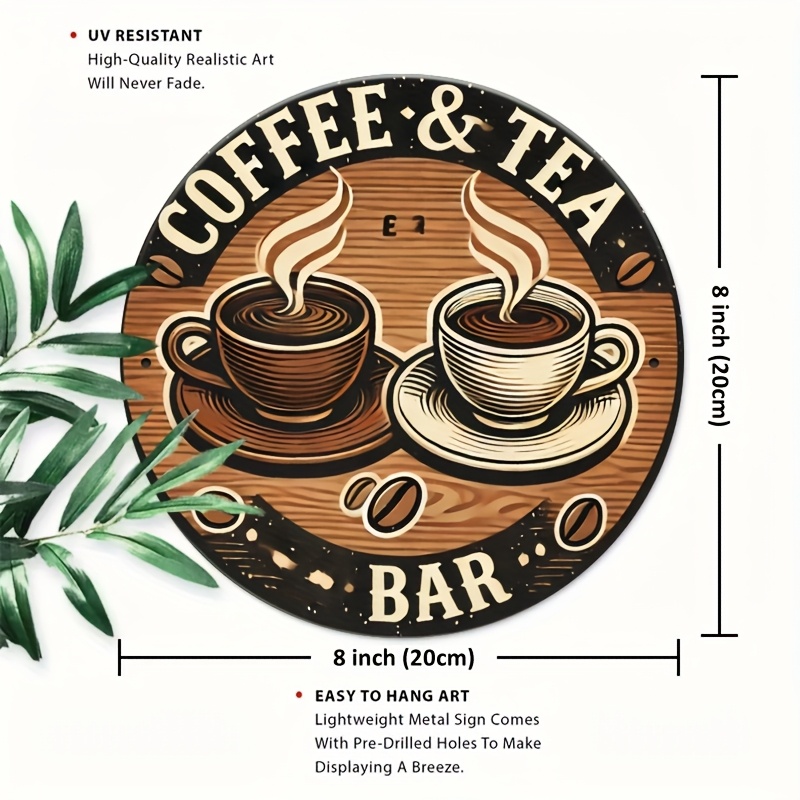 [2D Flat] Алюминиевая вывеска  – обзор и цена Coffee And Tea Bar