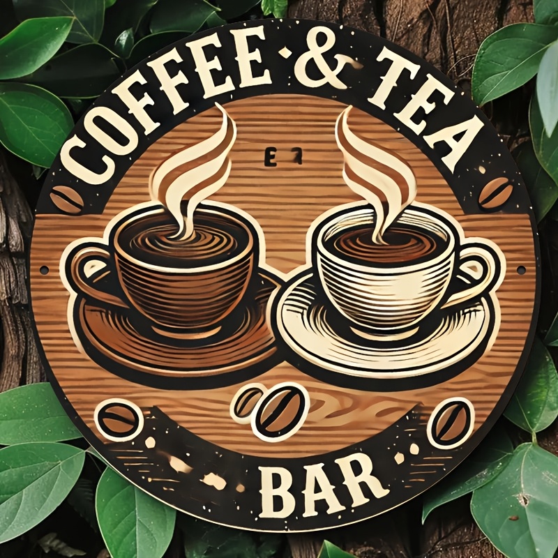 [2D Flat] Алюминиевая вывеска  – обзор и цена Coffee And Tea Bar