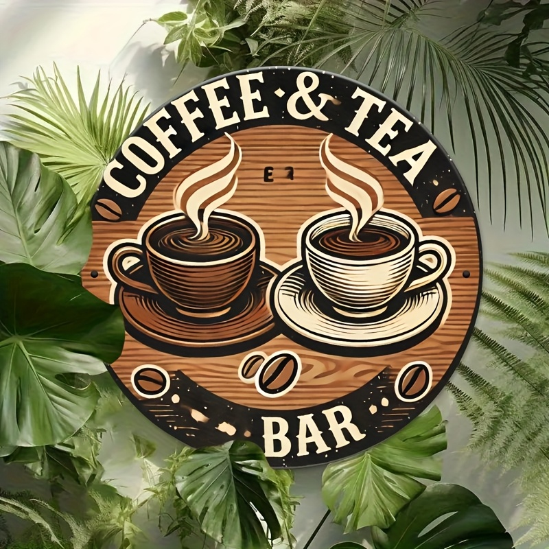 [2D Flat] Алюминиевая вывеска  – обзор и цена Coffee And Tea Bar